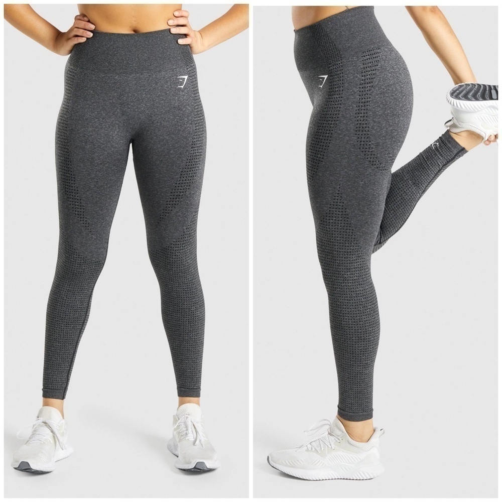 Gymshark Size Small Vital Seamless Leggings High Rise Gray Stretch Workout Yoga